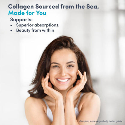 NeoCell Marine Collagen Peptides Capsules | 120 Pills | with Hyaluronic Acid | Plus Vitamin C | for Women and Men