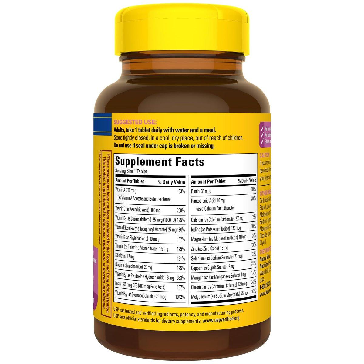 Nature Made Multivitamin For Women 50+ No Iron, Multivitamins for Women 50 Plus, Daily Nutritional Support, Nature Made Multi Vitamins, 90 Tablets, 90 Day Supply - görsel 18