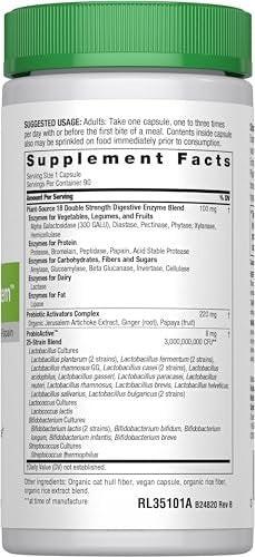 Rainbow Light Advanced Enzyme Supplement – 90 Capsules – 18 Double Strength Digestive Enzyme Blend with Bromelain & Papain