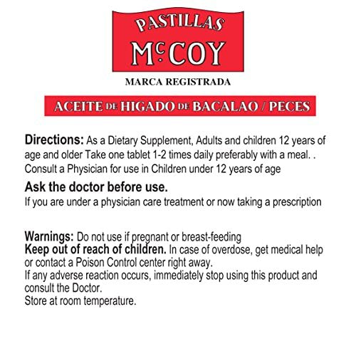 Mccoy Cod/Fish Liver Oil Extract Tablets 40 - High Potency Omega-3 Supplement - görsel 12