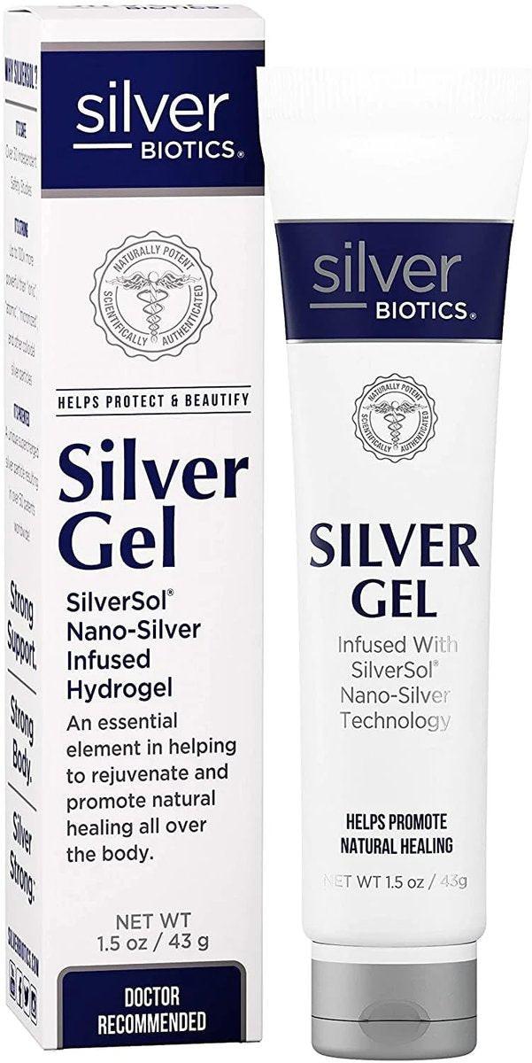 American Biotech Labs Silver Biotics Patented Multivalent SilverSol 20 PPM Soothing Skin Gel | Versatile 1.5 oz for Skin Comfort and Wellness - görsel 1