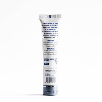 American Biotech Labs Silver Biotics Patented Multivalent SilverSol 20 PPM Soothing Skin Gel | Versatile 1.5 oz for Skin Comfort and Wellness