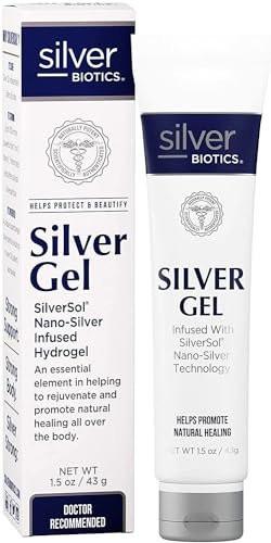 American Biotech Labs Silver Biotics Patented Multivalent SilverSol 20 PPM Soothing Skin Gel | Versatile 1.5 oz for Skin Comfort and Wellness
