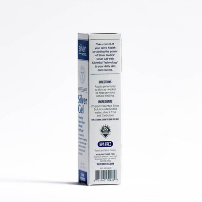 American Biotech Labs Silver Biotics Patented Multivalent SilverSol 20 PPM Soothing Skin Gel | Versatile 1.5 oz for Skin Comfort and Wellness