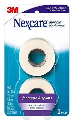 Nexcare Durapore Durable Cloth Tape, 1 Inch x 10 Yards, 6 Rolls - White, Rubber Adhesive - görsel 16