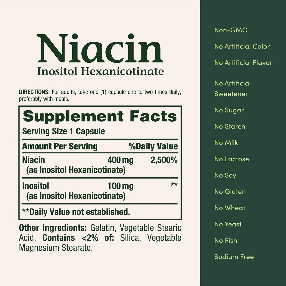 Nature's Bounty Niacin 500mg Flush Free, Cellular Energy Support, Supports Nervous System Health, 120 Capsules - görsel 7
