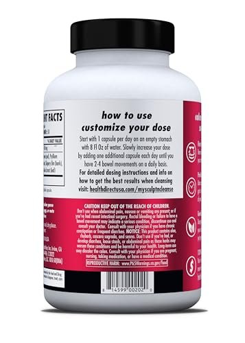 HEALTH DIRECT Sculpt n' Cleanse - Herbal Colon Cleanse for Digestive Health & Regularity - Natural Detox & Gut Flush Supplement - 50 Veggie Capsules
