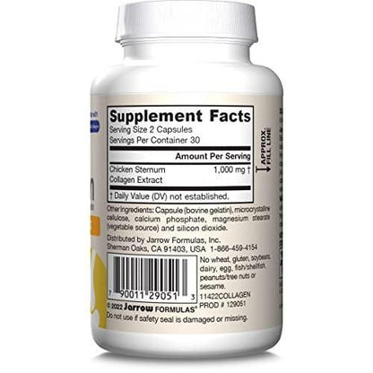 Jarrow Formulas® Type II Collagen Complex 1000 mg - Supports Skin & Joint Health, 60 Capsules (30 Day Supply)