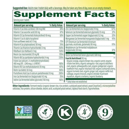 MegaFood Multivitamin for Women 40+ One Daily Womens Multivitamin - with Methylated B12, Methyl Folate, Vitamin D3, C & Zinc - Energy Metabolism, Immune Support & Bone Health, Vegetarian, 30 Tablets