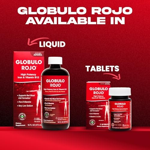 Globulo Rojo Iron Supplement - Liquid Dietary Supplement with High Potency Iron & B Vitamins (Vegan) (16 Fl Oz) - görsel 14