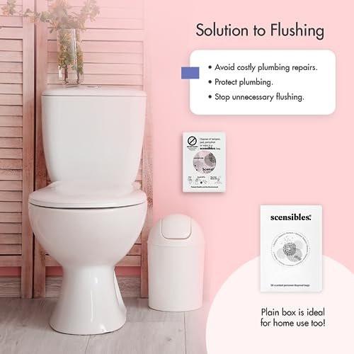 Disposal Bags for Menstrual Care Products - 50 ct Refill Box - for Disposal of Tampons, Pads, Panty Liners, Hygiene Products - görsel 1