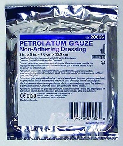 McKesson Performance Petrolatum Impregnated Gauze 3"X9" Sterile - Box of 12 - Model 61-20056