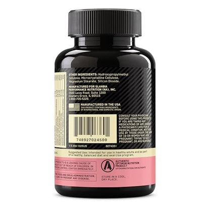Optimum Nutrition Opti-Women Daily Multivitamin for Women, Immune Support Supplement with Iron, 30 Day Supply, 60 Count