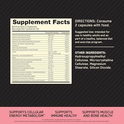 Optimum Nutrition Opti-Women Daily Multivitamin for Women, Immune Support Supplement with Iron, 30 Day Supply, 60 Count