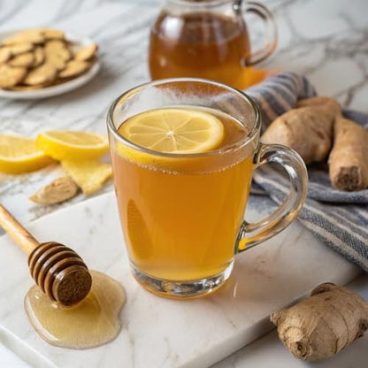 Ginger Soother Lemon & Honey Gingerade – Digestive Support, Sweetened only with Honey, Real Ingredients, Enjoy Hot or Cold - 32 Fl Oz Bottle (Pack of 1)