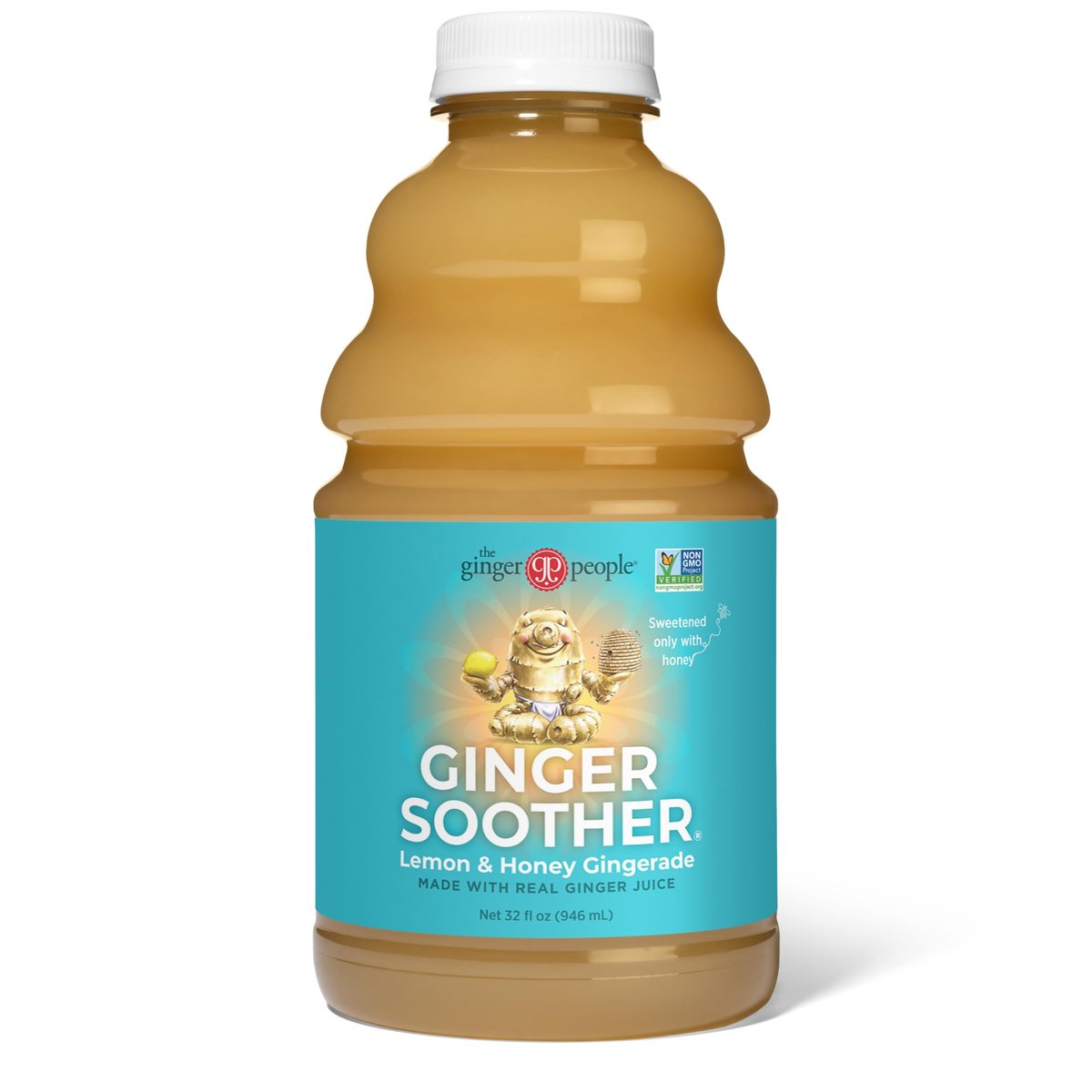 Ginger Soother Lemon & Honey Gingerade – Digestive Support, Sweetened only with Honey, Real Ingredients, Enjoy Hot or Cold - 32 Fl Oz Bottle (Pack of 1) - görsel 1