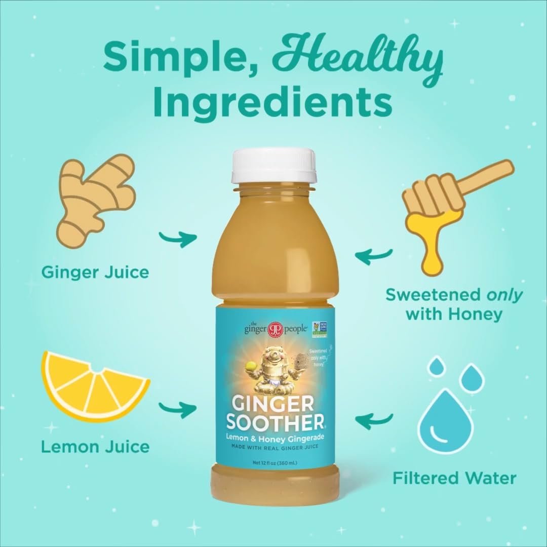 Ginger Soother Lemon & Honey Gingerade – Digestive Support, Sweetened only with Honey, Real Ingredients, Enjoy Hot or Cold - 32 Fl Oz Bottle (Pack of 1) - görsel 7