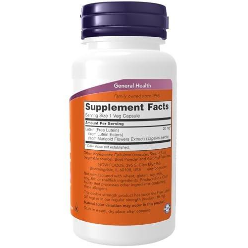 NOW Foods Supplements, Lutein 20 mg with 20 mg of Free Lutein from Lutein Esters, 90 Veg Capsules - görsel 4