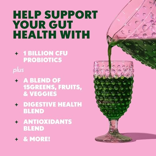 Amazing Grass Super Greens Powder, Organic, Greens Superfood Powder, Smoothie Supplements, Supports Digestion, Probiotics, Spirulina, Beet Root, Berry, 30 Servings, 8.5 Ounce - görsel 14