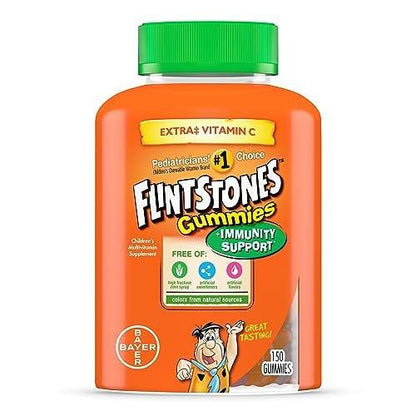 Flintstones Gummies Kids Vitamins with Immunity Support, Kids and Toddler Multivitamin with Vitamin C, Vitamin D, B12, Zinc & more, Orange 150ct