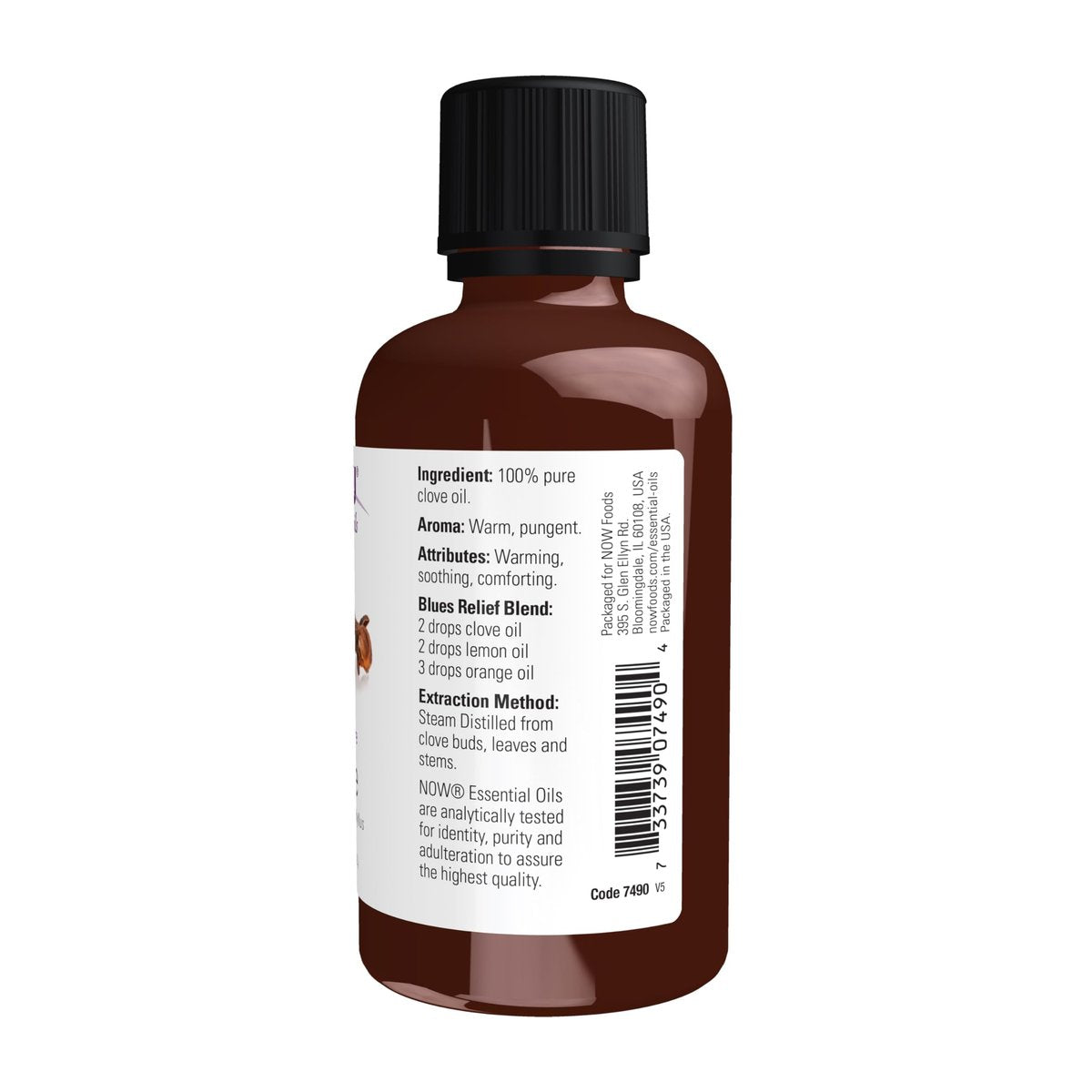 NOW Essential Oils, Clove Oil, Balancing Aromatherapy Scent, Steam Distilled, 100% Pure, Vegan, Child Resistant Cap, 2-Ounce - görsel 2