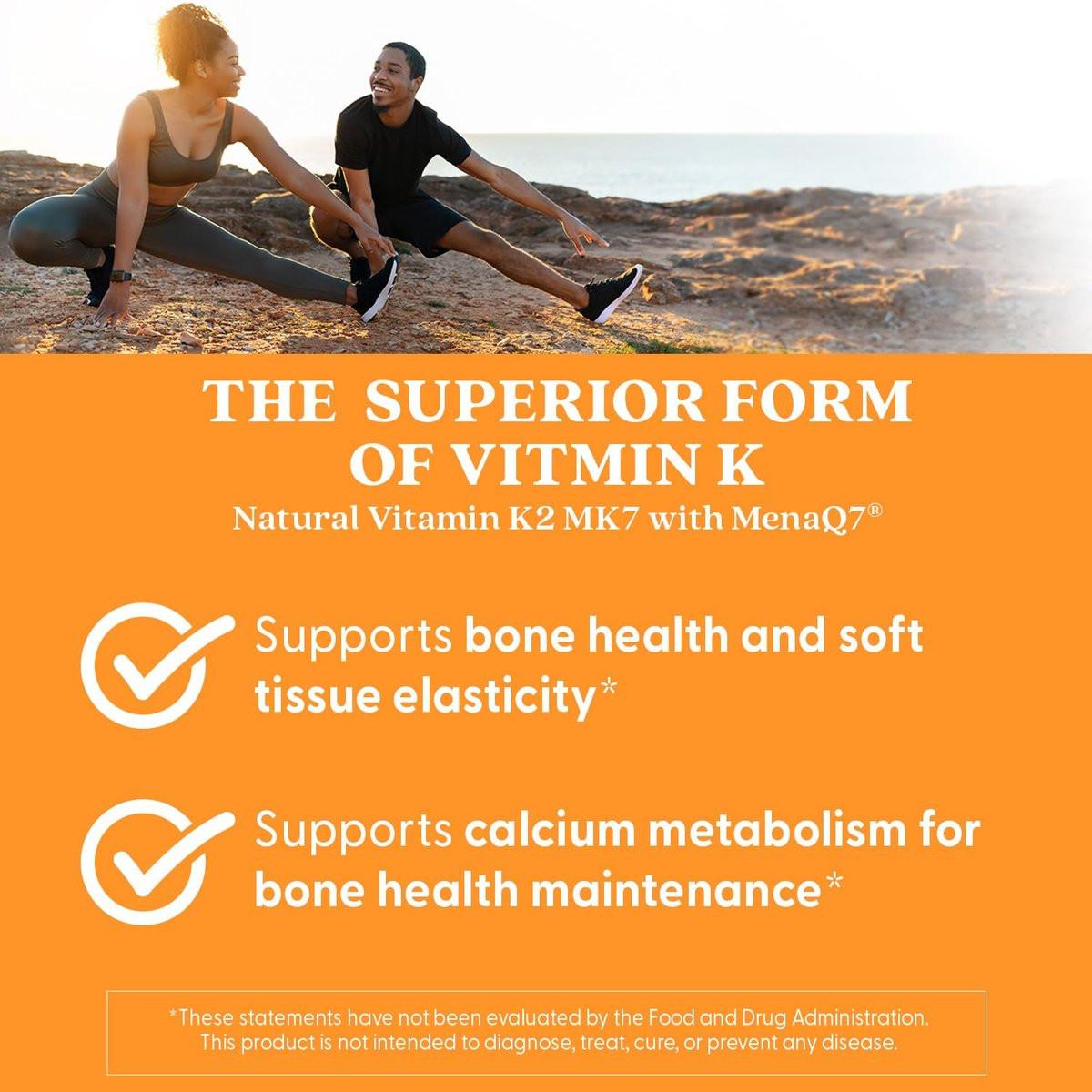 Doctor's Best Natural Vitamin K2 MK7 Supplement for Men & Women - Bone Health Support, 45 mcg Vitamin K-2 MK-7 Capsules with MenaQ7, Calcium Support, Non GMO, Vegan - 60 Veg Caps - görsel 9