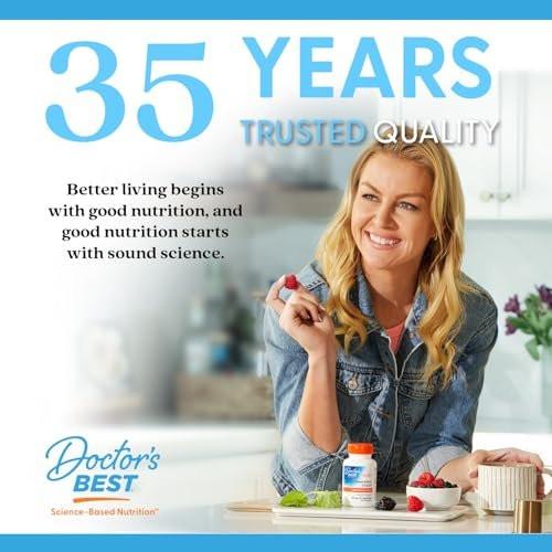 Doctor's Best Collagen Peptides Types 1 & 3 - Collagen Supplement for Women & Men, Supports Hair, Skin, Nails, & Joint Health, Includes 30 mg Vitamin C & 3 g Protein Per Serving, Non GMO - 180 Tablets - görsel 4