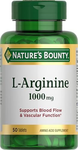 Nature’s Bounty L-Arginine 1000mg for Supporting Blood Flow and Vascular Function – Non-GMO, Gluten Free, 50 Tablets - görsel 8