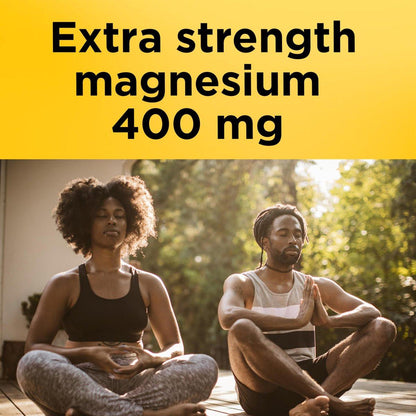 Nature Made Magnesium Oxide 400 mg Softgels, Extra Strength Magnesium Supplements for Men and Women, Support for Muscle, Nerve, Bone and Heart, 60 Day Supply