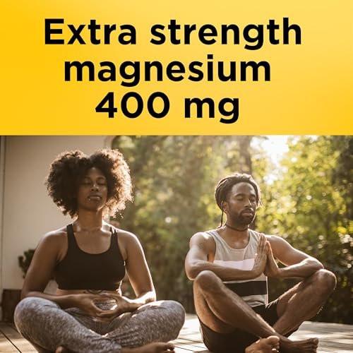 Nature Made Magnesium Oxide 400 mg Softgels, Extra Strength Magnesium Supplements for Men and Women, Support for Muscle, Nerve, Bone and Heart, 60 Day Supply - görsel 3