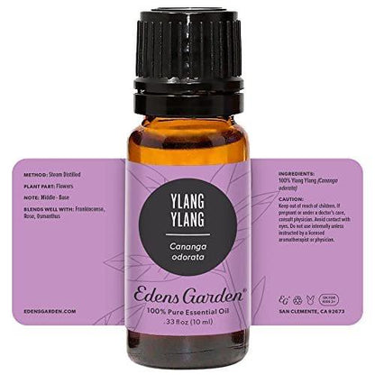 Edens Garden Ylang Ylang Essential Oil - 100% Pure Premium Grade, Undiluted, Natural, Therapeutic, Aromatherapy, Best for Diffuser, Skin, Face, Candle 10 ml (.33 fl oz)