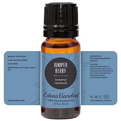Edens Garden Juniper Berry Essential Oil - 100% Pure Premium Grade, Undiluted, Natural, Therapeutic, Aromatherapy, Best for Diffuser, Candle, Hair, Kid Safe 10 ml (.33 fl oz)