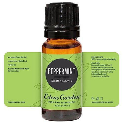 Edens Garden Peppermint Essential Oil – 100% Pure Premium Grade, Undiluted, Natural, Therapeutic, Aromatherapy, Best for Diffuser, Candle, Laundry, Hair (10 ml / 0.33 fl oz)