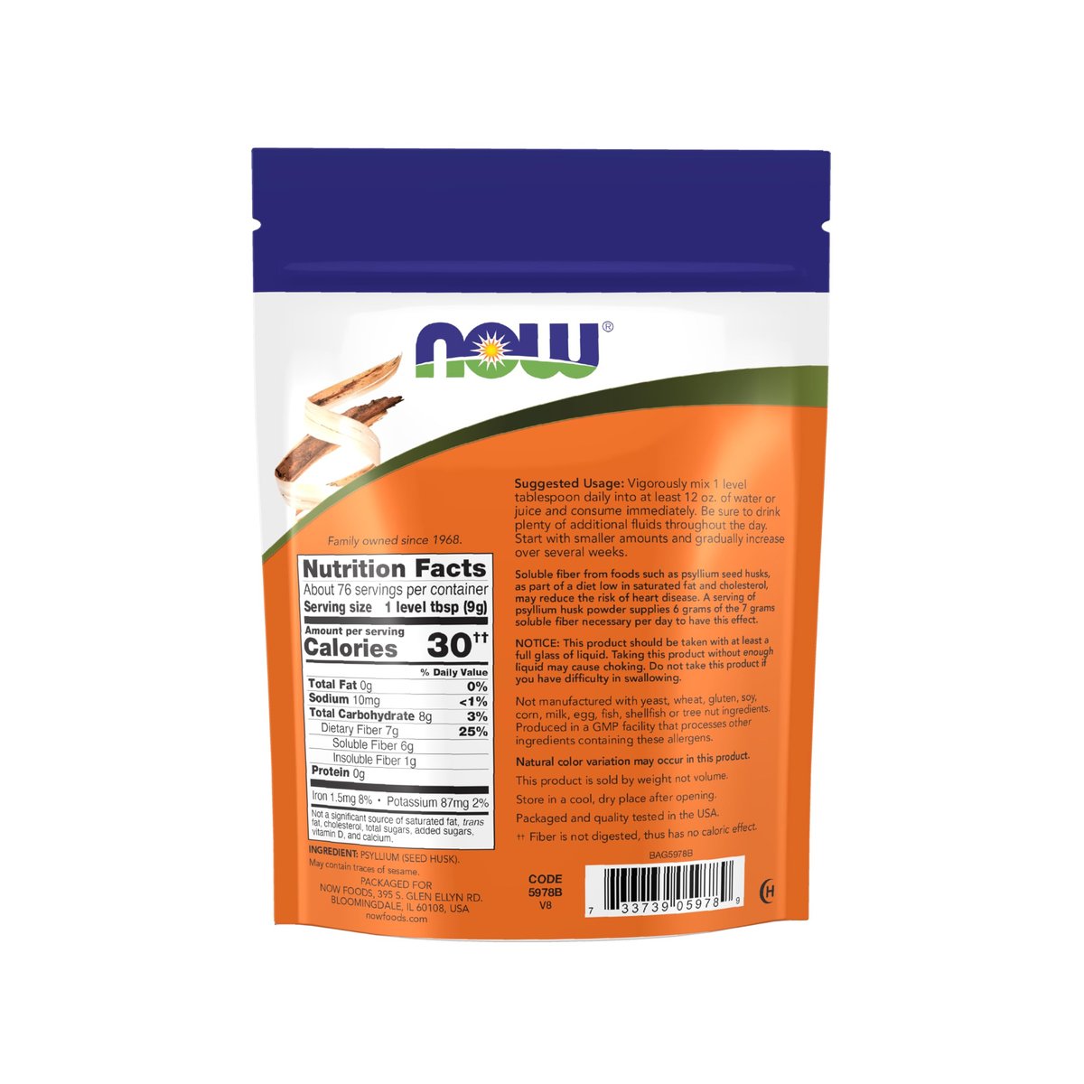 NOW Foods Supplements, Psyllium Husk Powder, – Soluble Fiber Source: Psyllium husk is rich in soluble fiber, which – Image 2
