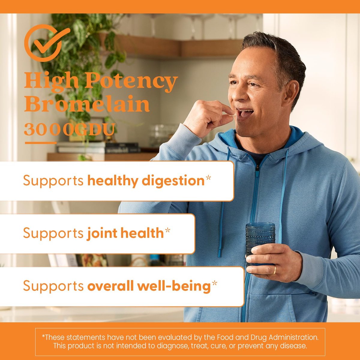 Doctor's Best 3000 GDU Bromelain Proteolytic Digestive Enzymes Supplements, Supports Healthy Digestion, Joint Health, Nutrient Absorption, 500 mg, Capsule, 90 Count (Pack of 1) - görsel 7