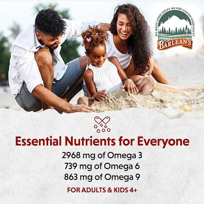Barlean's Vegan Omega 3 6 9 Flaxseed Oil – Rich in Omega-3 (ALA): Each serving provides 2,968 mg of ALA, an – Image 1