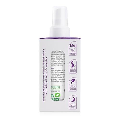 BetterYou Magnesium Muscle Body Spray - Relaxing Topical Magnesium and Essential Oil Spray - Lavender and Chamomile - Promotes Better Sleep - 3.38 oz - görsel 16