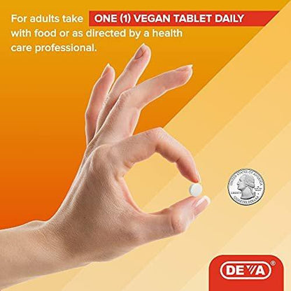 DEVA Vegan Vitamin D2 800 IU, Ergocalciferol Supplement with No Animal Ingredients, 90 Tablets