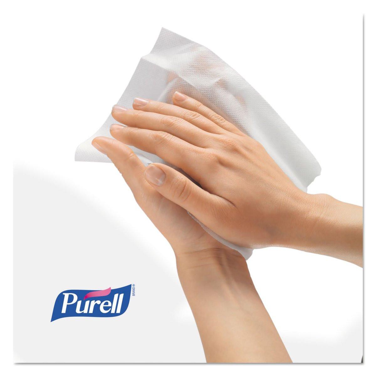 Purell Sanitizing Hand Wipes, 6 x 6 3/4", White, 270 Wipes/Canister - görsel 9