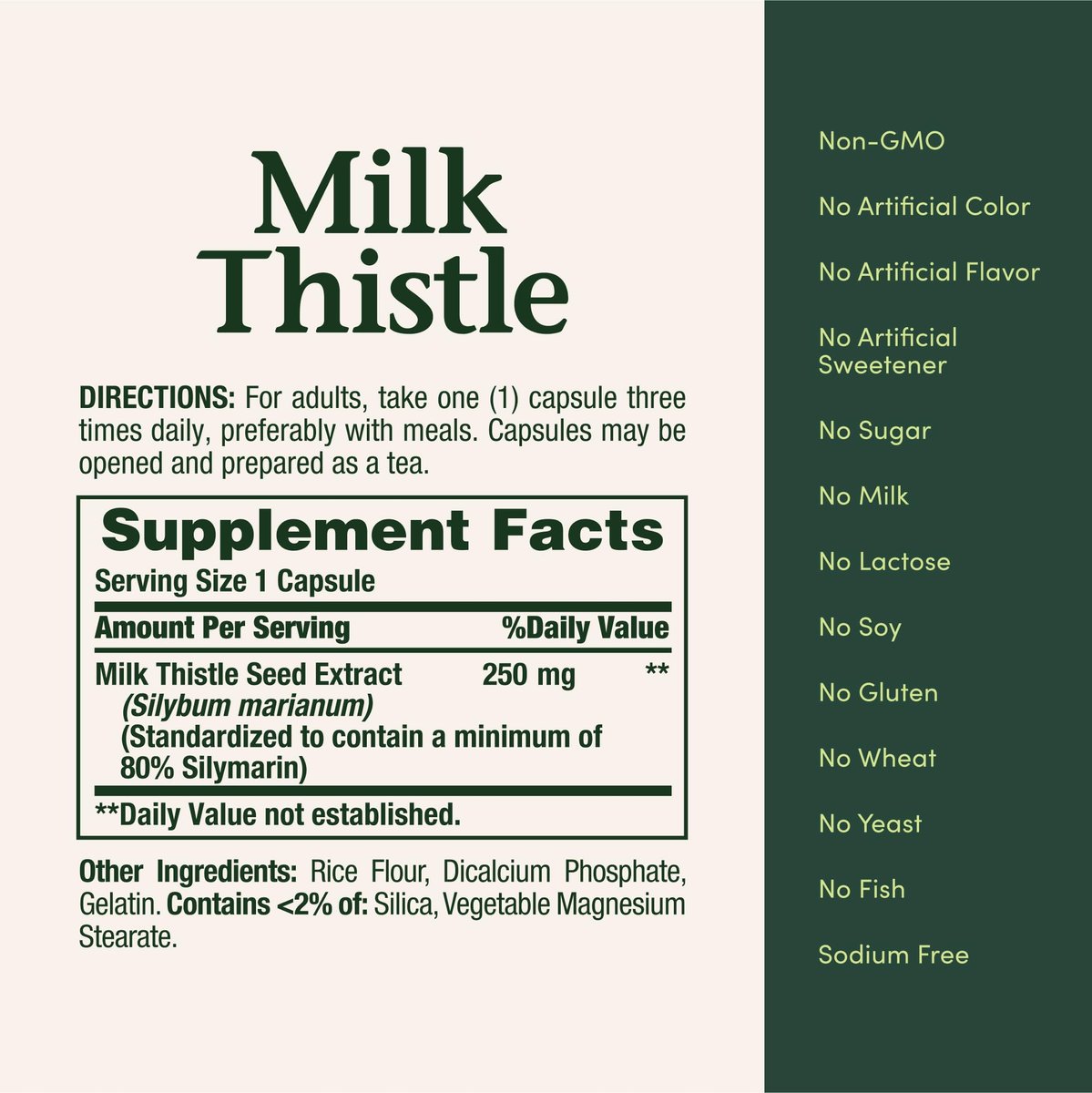 Nature's Bounty Milk Thistle Capsules, Traditionally Used for Liver Health, Herbal Supplement, 250 mg per Serving, 200 Count - görsel 6