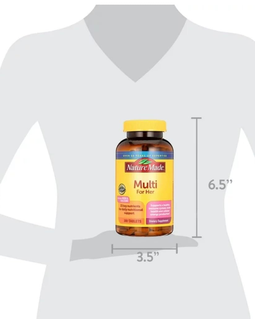 Nature Made Women's Multivitamin Tablets, 300 Count for Daily Nutritional Support - görsel 1