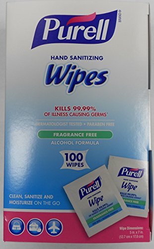 GOJO PURELL Sanitizing Hand Wipes, 5 x 7 Inches, 100 Wipes per Box (Pack of 2), White - görsel 10