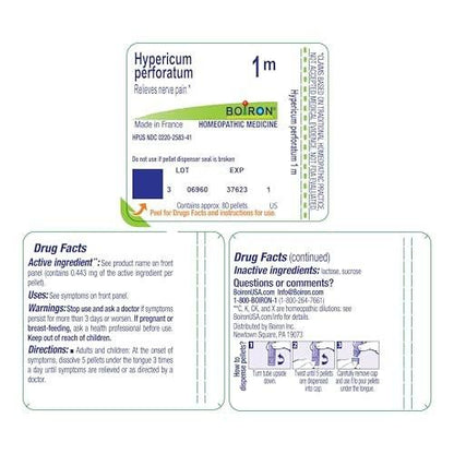 Boiron Hypericum Perforatum 1M Homeopathic Medicine for Nerve Pain - 80 Pellets