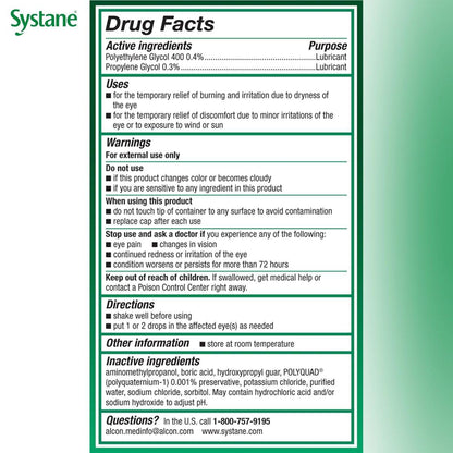 Systane Ultra Lubricant Eye Drops, Artificial Tears for Dry Eye, Twin Pack, 10-mL Each