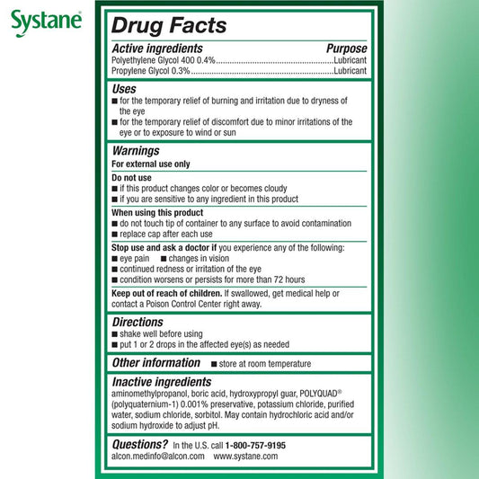 Systane Ultra Lubricant Eye Drops, Artificial Tears for Dry Eye, Twin Pack, 10-mL Each