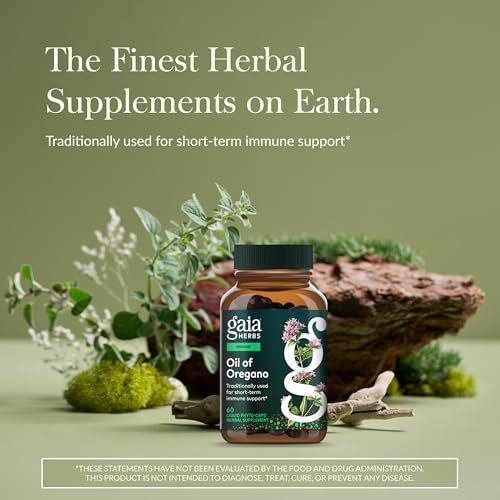 Gaia Herbs Oil of Oregano - Immune & Antioxidant Support Supplement - with Oregano Oil, Carvacrol & Thymol* - 60 Vegan Liquid Phyto-Caps (60 Servings) - görsel 7