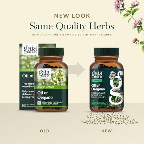 Gaia Herbs Oil of Oregano - Immune & Antioxidant Support Supplement - with Oregano Oil, Carvacrol & Thymol* - 60 Vegan Liquid Phyto-Caps (60 Servings) - görsel 13