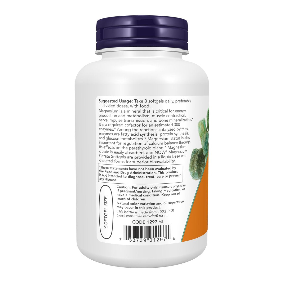 NOW Foods Supplements, Magnesium Citrate, With Glycinate & Malate, Nervous System Support*, 90 Softgels - görsel 1