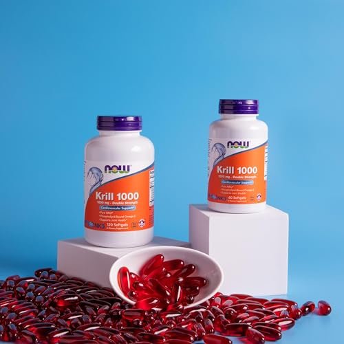 NOW Foods Supplements, Neptune Krill, Double Strength 1000 mg, Phospholipid-Bound Omega-3, 60 Softgels - görsel 4