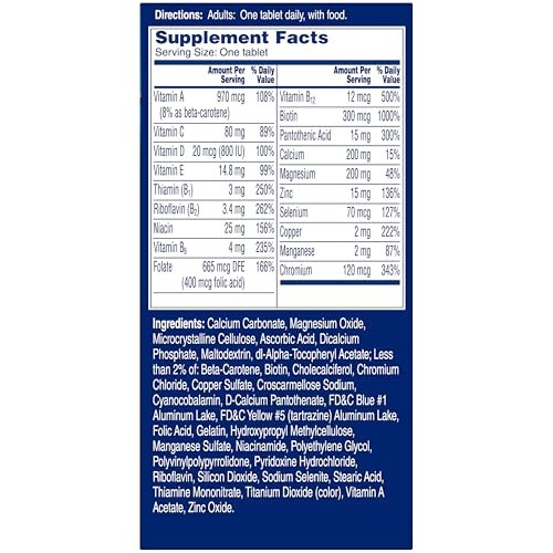 One A Day Men’s Pro Edge Multivitamin, Supplement with Vitamin A,C,D, E and Zinc for Immune Health Support and Magnesium for Healthy Muscle Function, 50 Count - görsel 18